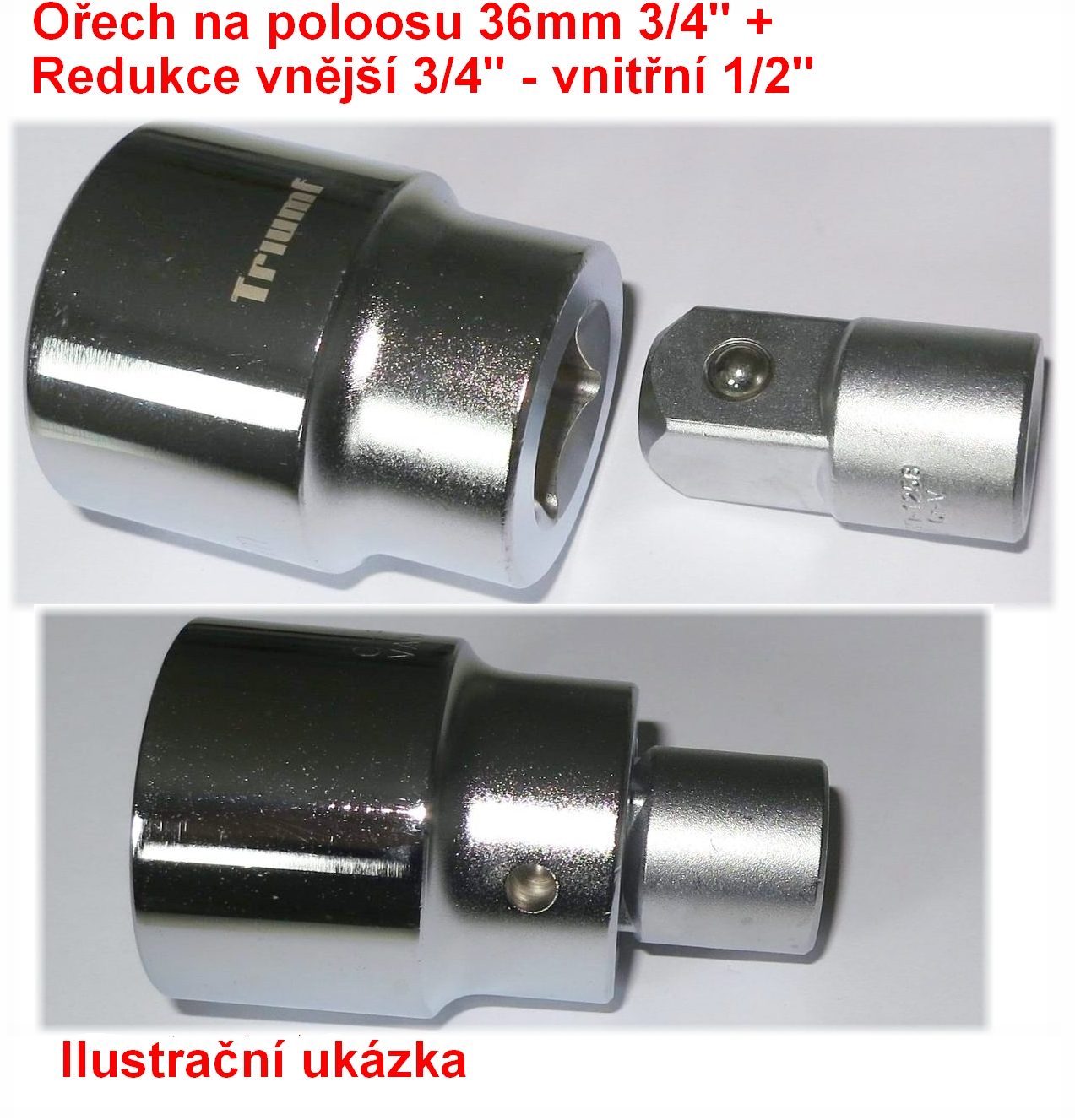 Gola ořech 36 reduzkce 3/4 na 1/2