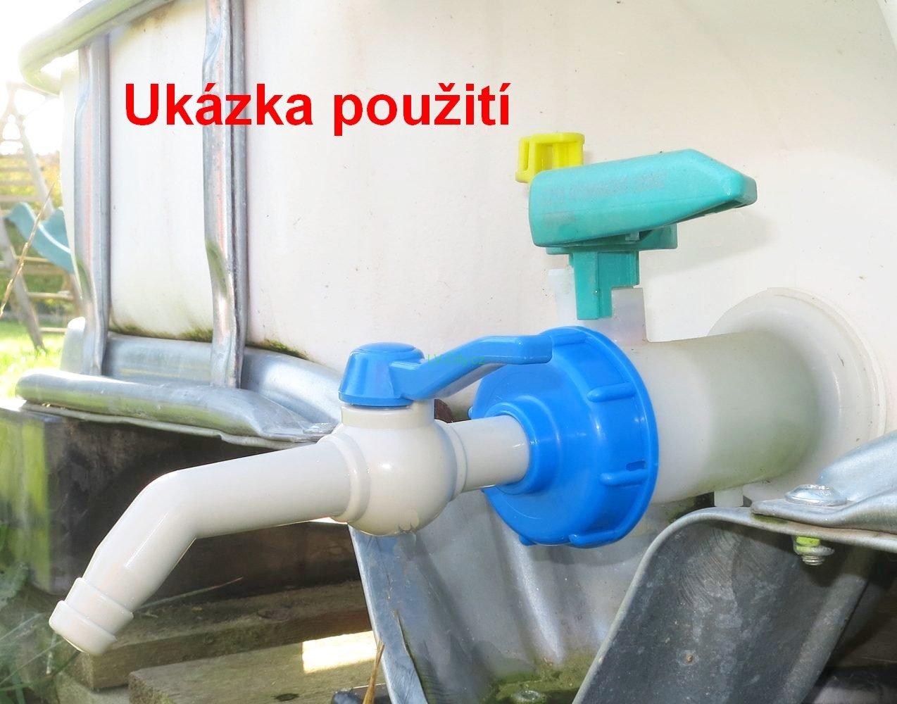 Kohout na IBC nádrž - úhel 45° pro hadici
