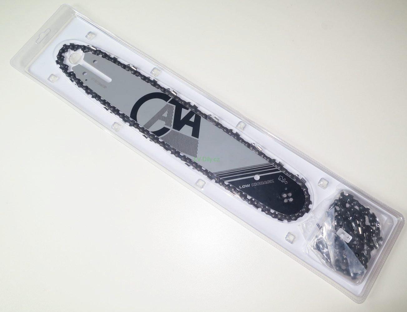 2x pilové řetězy a lišta pro řetězovou pilu - 35cm 14" 3/8" 50z