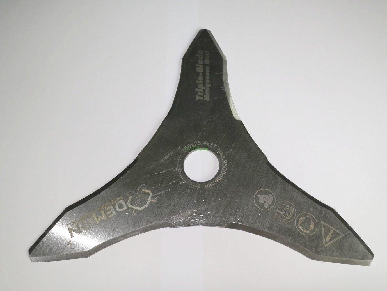 Nůž na křovinořez 3zubý 255mm, 3mm tloušťka - M83067