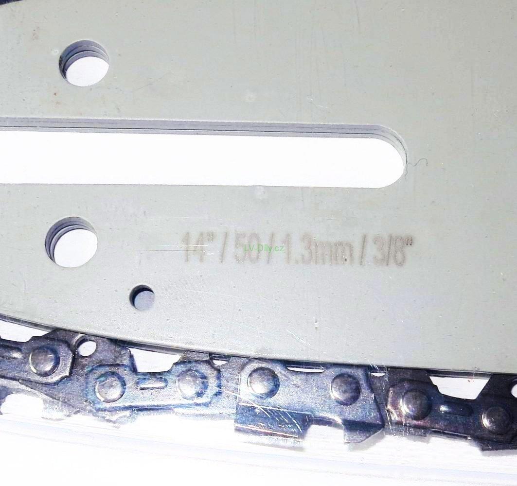 2x pilové řetězy a lišta pro řetězovou pilu - 35cm 14" 3/8" 50z