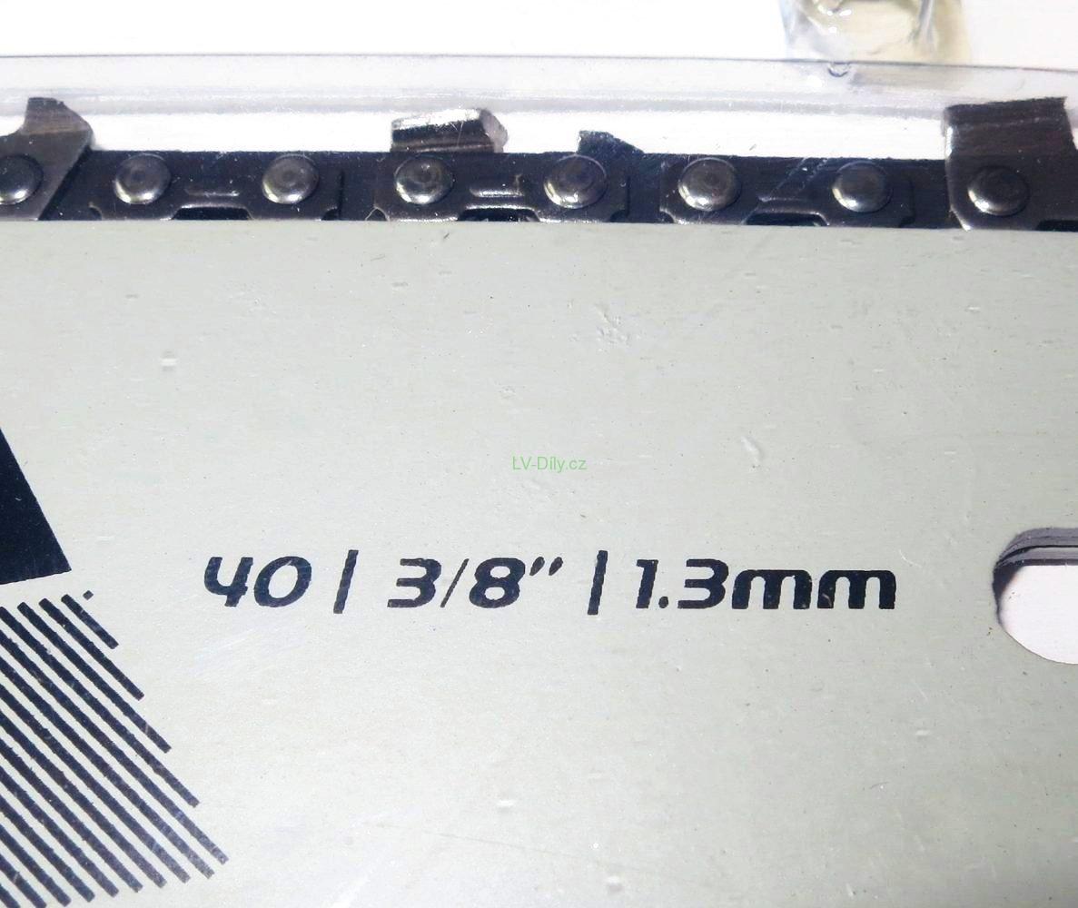 2x pilové řetězy a lišta pro řetězovou pilu - 25cm 10" 3/8" 40z