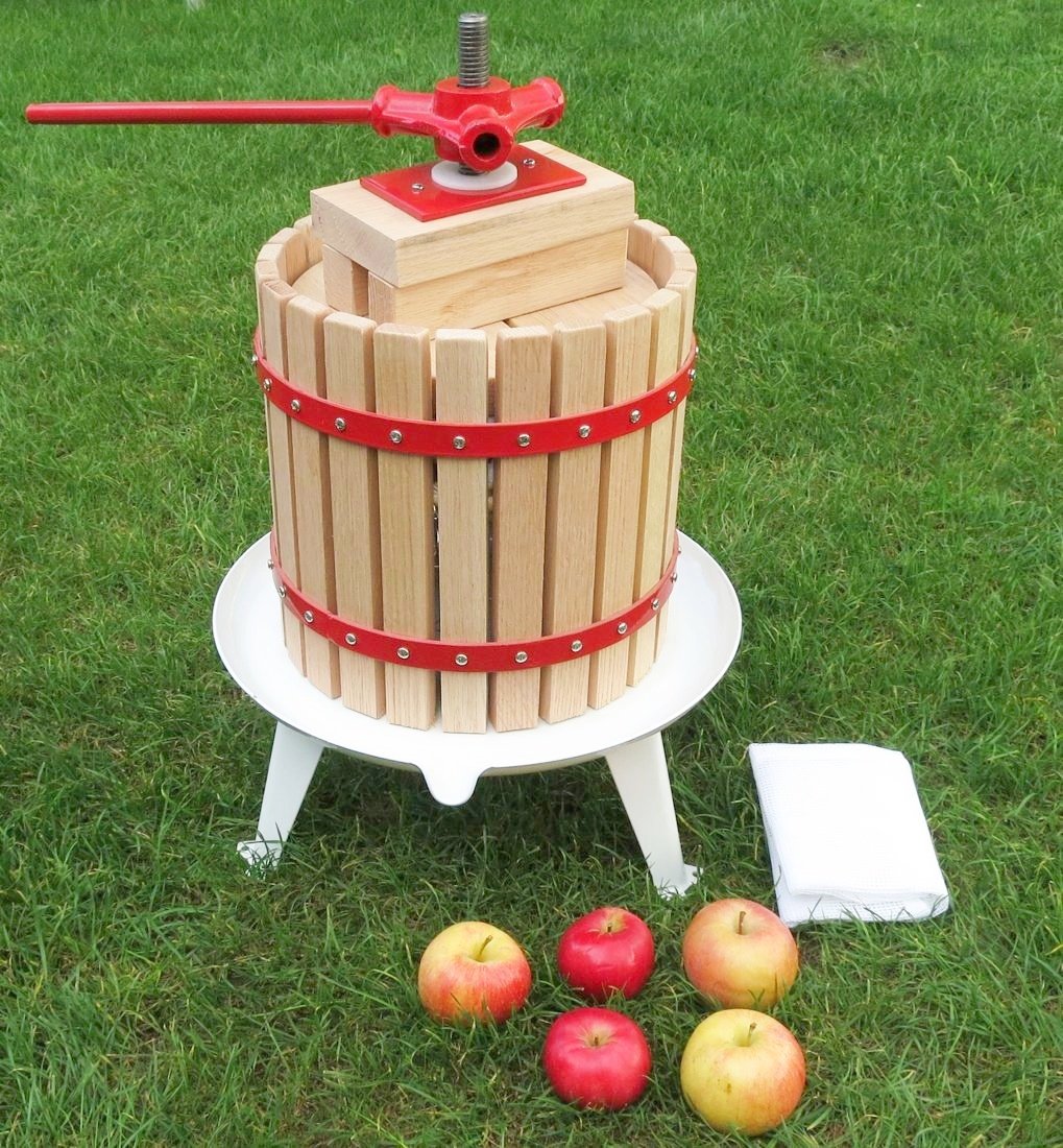 Moštovač a drtič ovoce + rouška (12l+7l)
