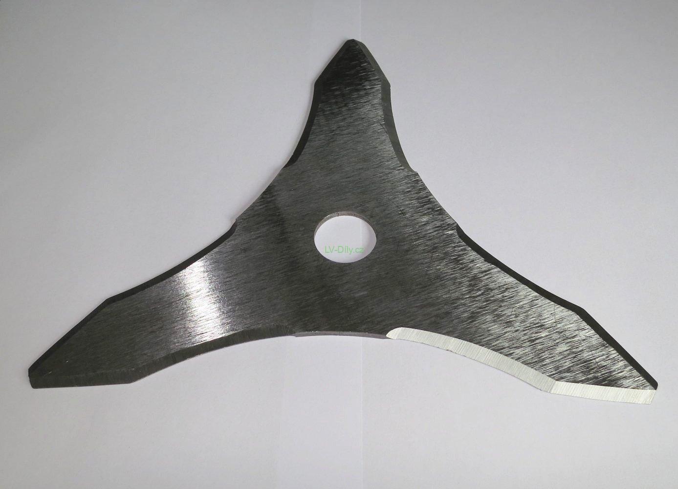 Nůž na křovinořez 3zubý 255mm, 3mm tloušťka - M83067