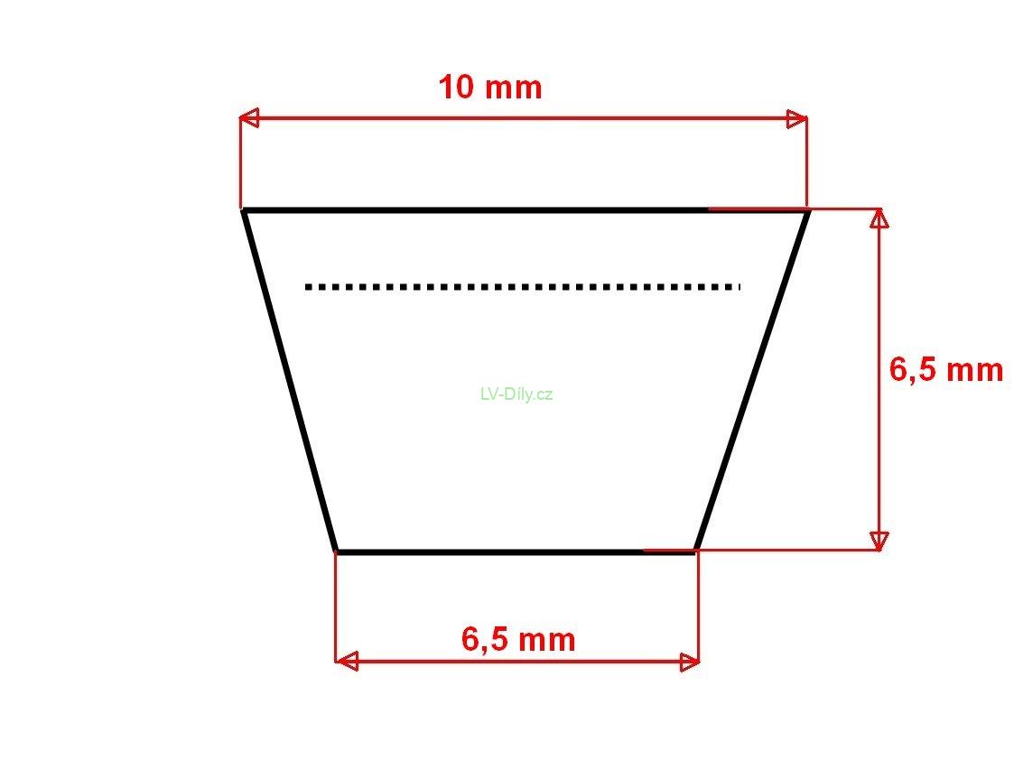 Klínový řemen pojezdu MTD, Cub Cadet, Megagroup, Makita, Stiga - 750x788x10mm