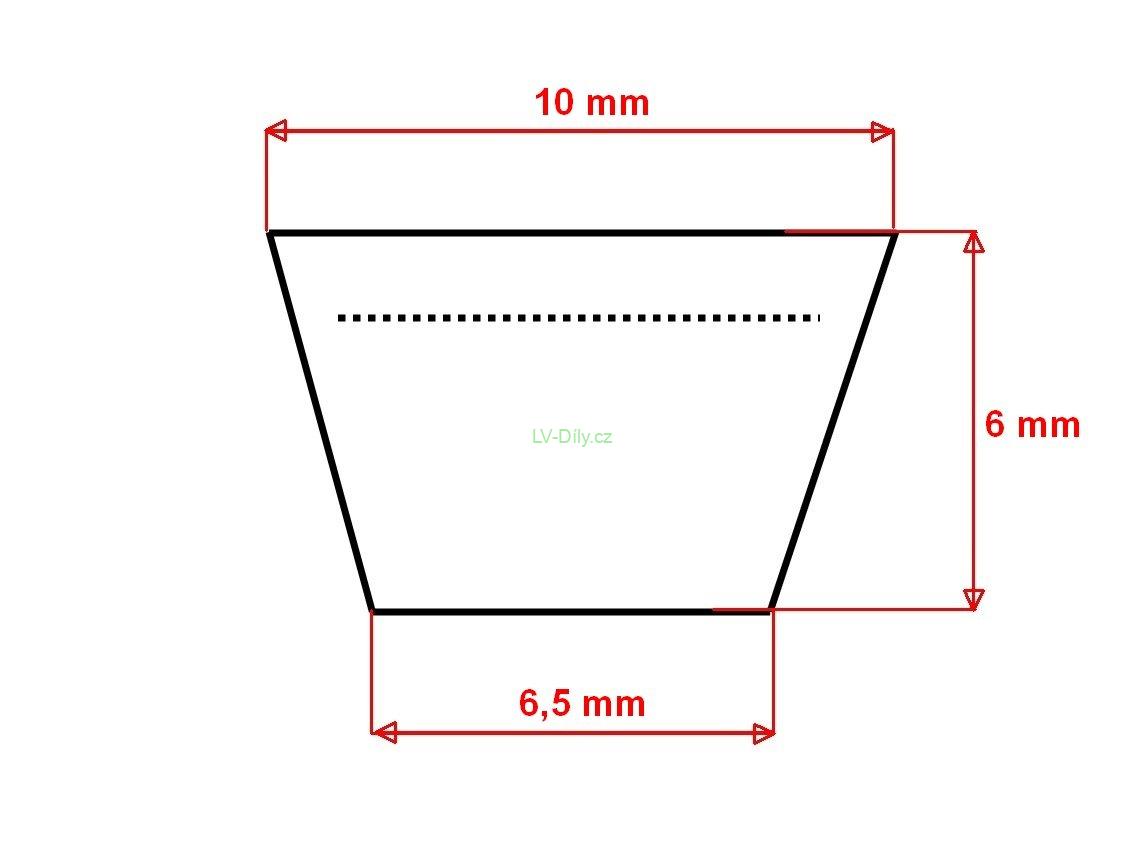 Klínový řemen pojezdu CastelGarden, Honda, Stiga, AL-KO - 700x738x10mm