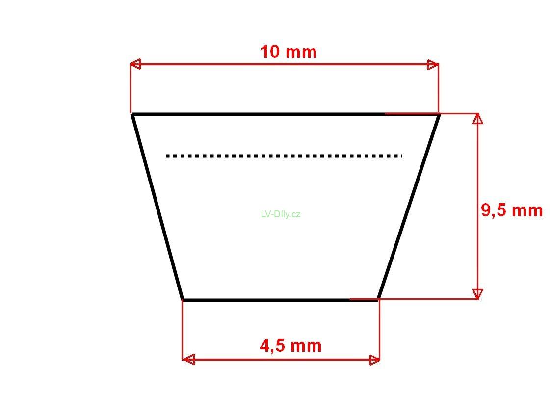 Klínový řemen pojezdu na sekačku AL-KO CLASSIC 46, 47 - 712x763x10mm