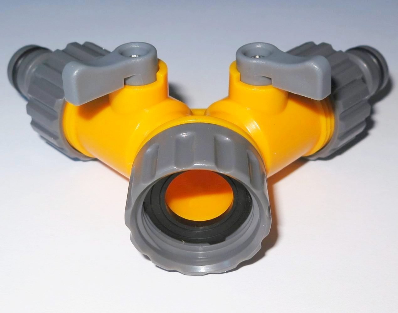 Rozdvojka s ventily pro 2 rychlospojky 3/4" - plast