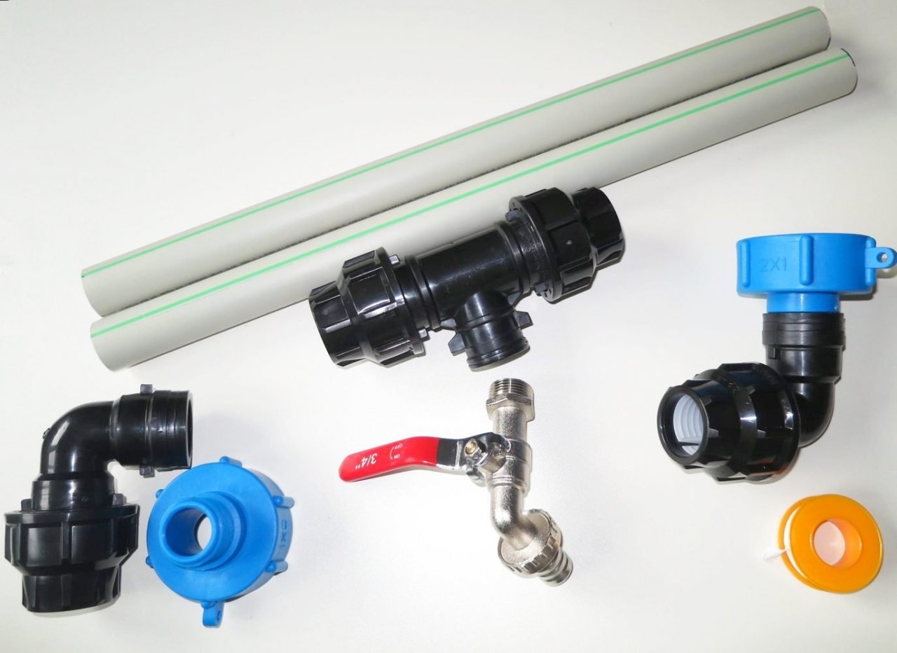 Propojení IBC 2ks - výstupní ventil 3/4"