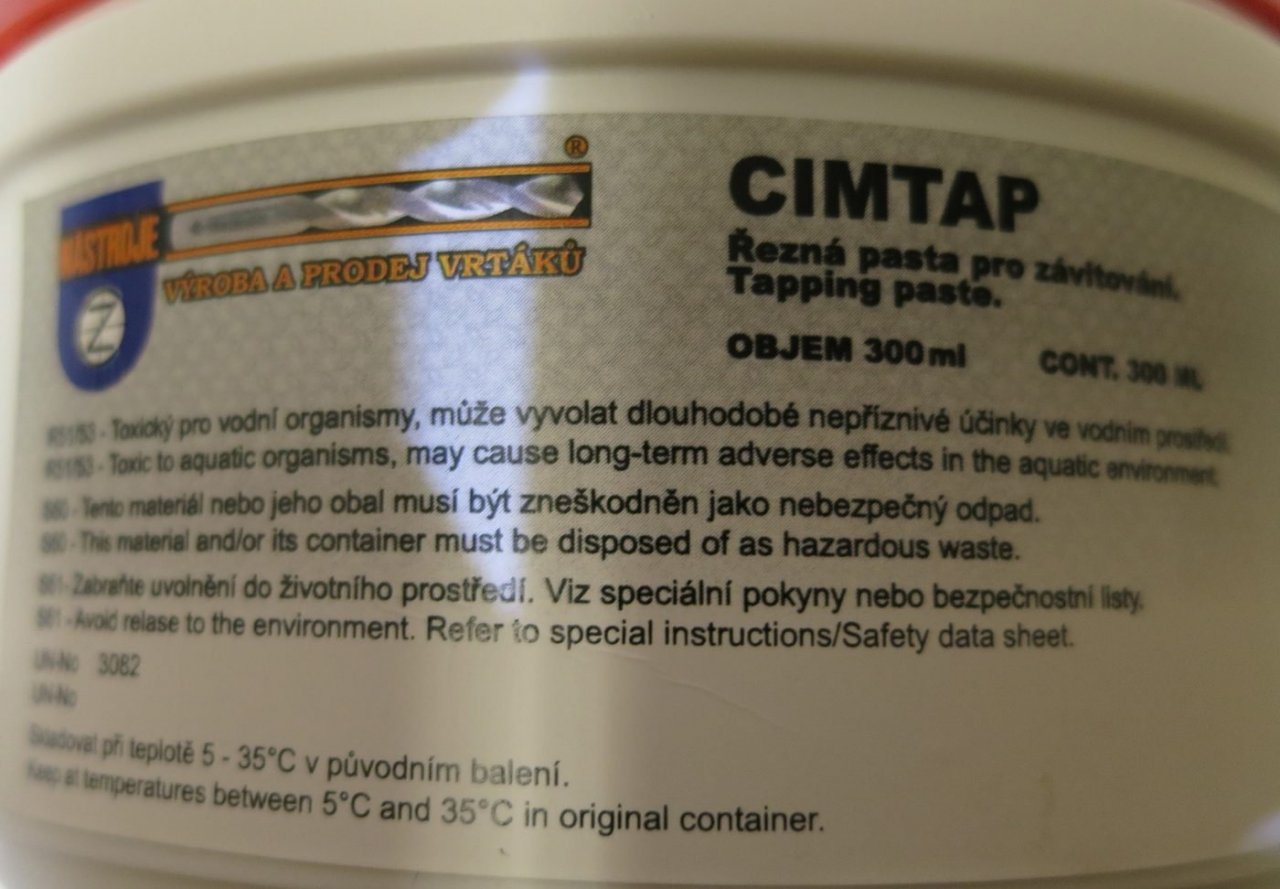 Pasta na řezání závitů Cimtap 300g