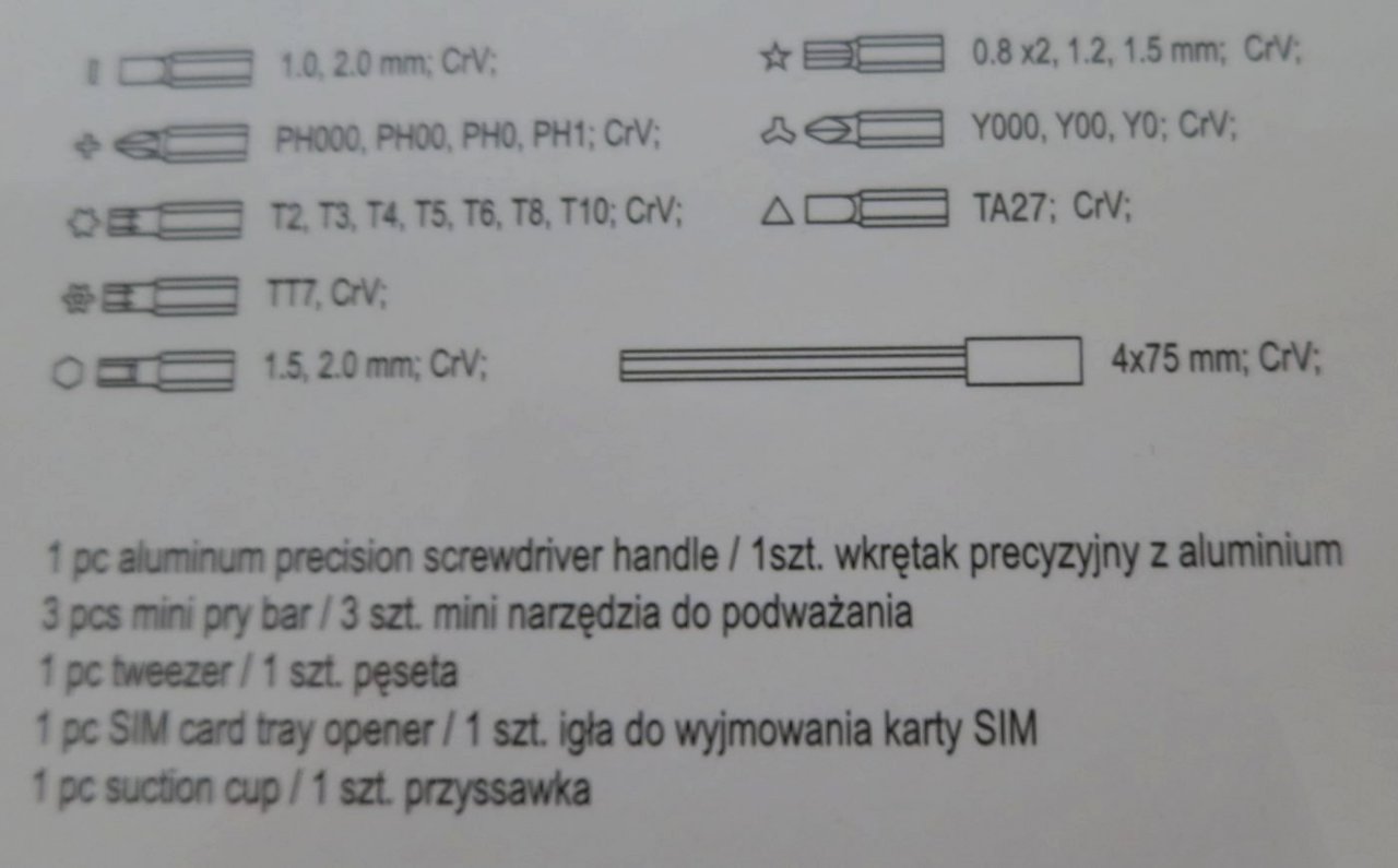 Sada na opravu mobilních telefonů - 32ks