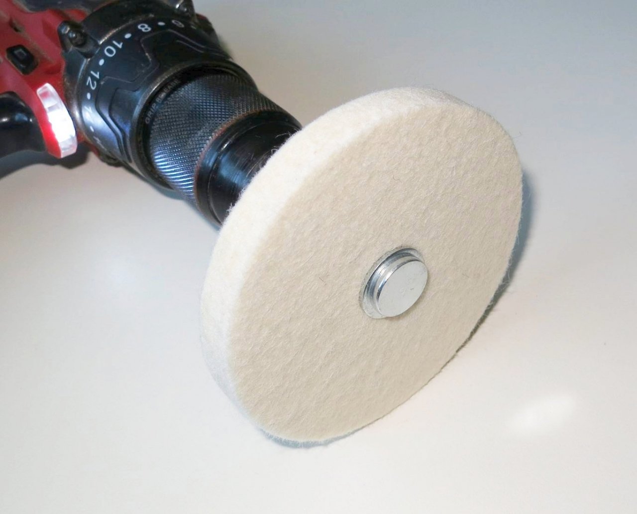 Leštící kotouč filcový 100mm 12mm do vrtačky