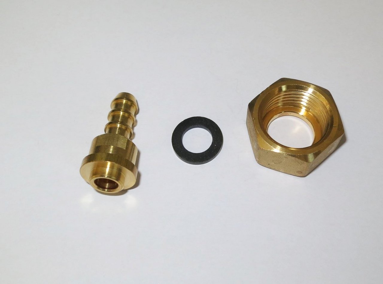Nátrubek pro plynovou hadici - závit W21,8LH s hrotem IGI, I410