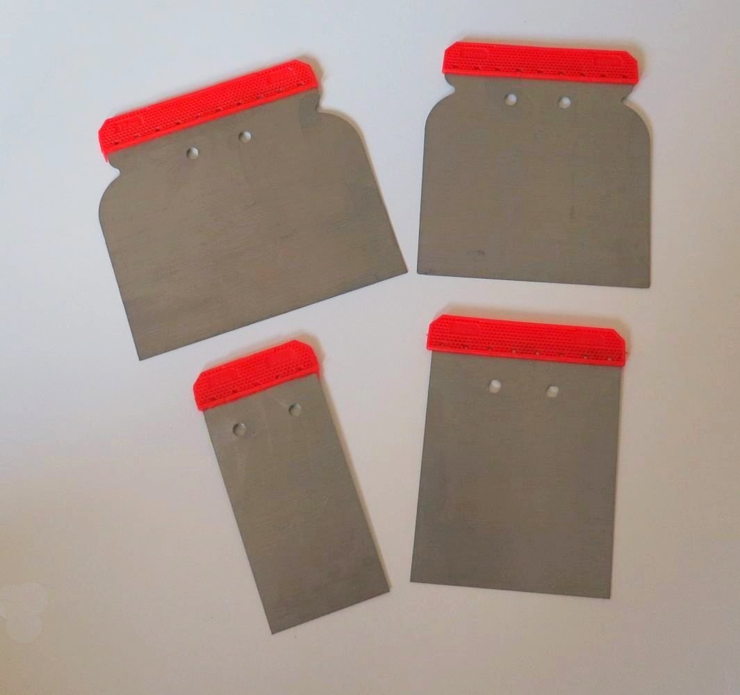 4ks nerezové špachtle - 50, 80, 100, 120mm