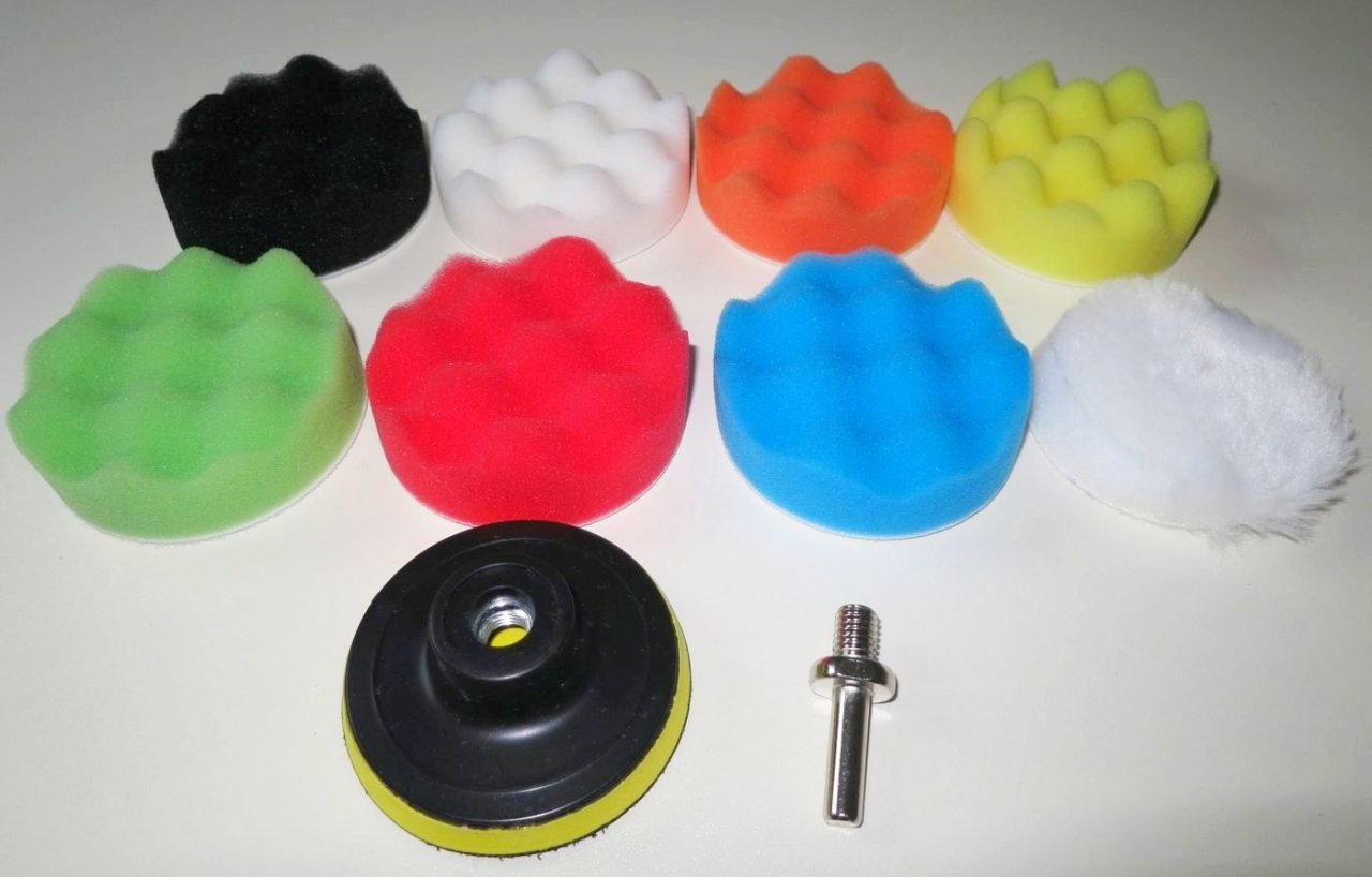 Pěnové leštící kotoučky - sada 9 kusů 80mm