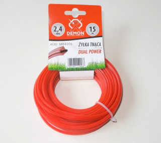 Struna do křovinořezu 15m, 2,4mm - čtvercová